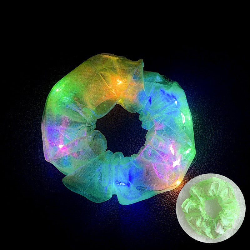 Wholesale  LED luminous hair ring large intestine ring